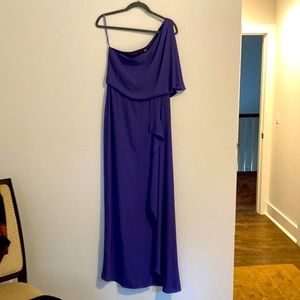 BCBG MAX Purple column dress, one shoulder, Grecian inspired!